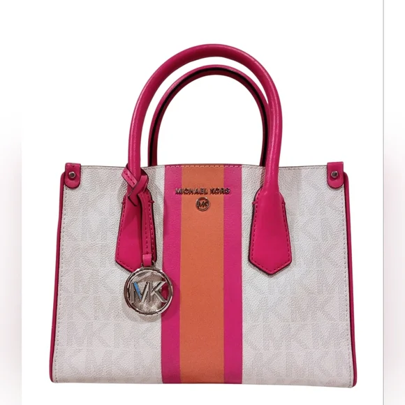 Michael Kors Maple Small Center Stripe Satchel - Picture 3 of 16